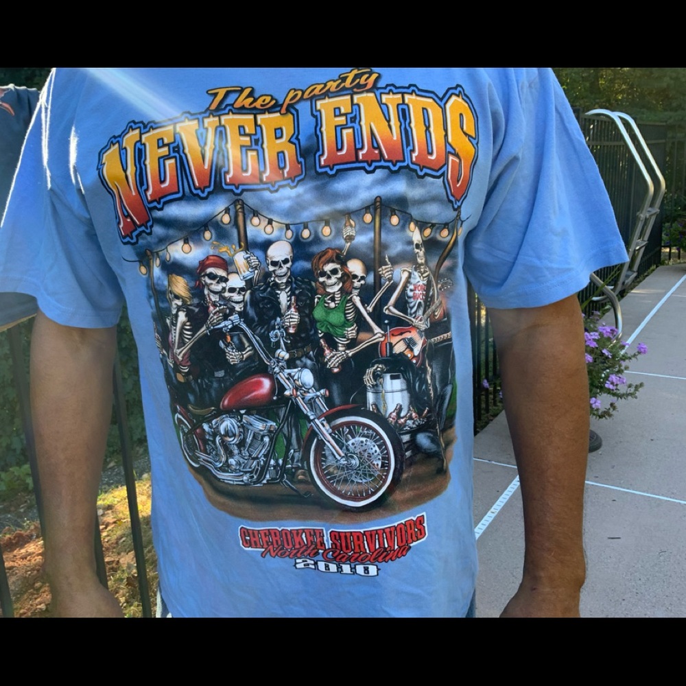 Vintage 2010 Cherokee Survivors Harley Rally T-shirt! New, never worn!